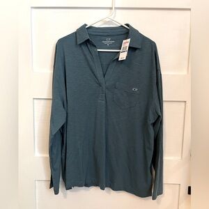 Vineyard Vines Mallard Blue Polo Shirt